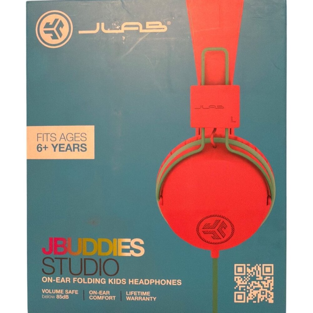 Jlab Jbuddies Studio OnEar Folding Kids Headphones Adjustable Cushioned Headband